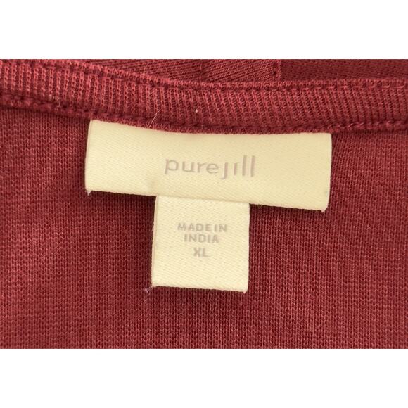 J. Jill Pure Jill Cardigan Sweater Draped Two Way Scarf w/Matching Tank Size XL - Picture 3 of 12